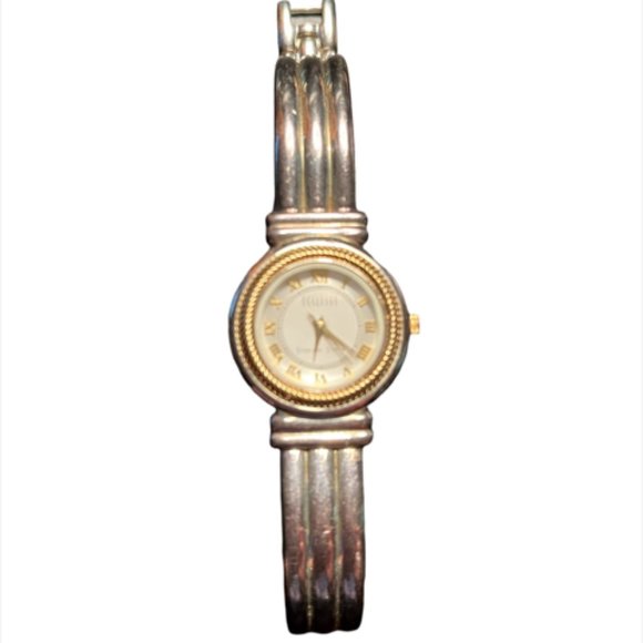 ECCLISSI 925 STERLING SILVER LADIES QUARTZ WATCH 3010 2-Tone Dial vintage - Picture 1 of 4